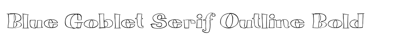 Blue Goblet Serif Outline Bold image